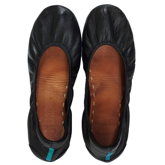 Tieks Ballet Flats by Gavrieli in Matte Black & Teal - Size 6 - Picture 6 of 11